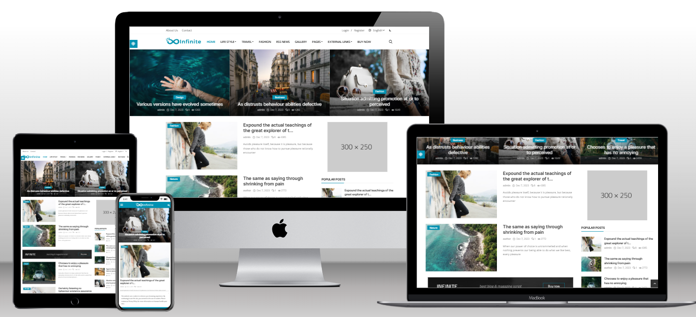 Infinite v3.9 – Blog & Magazine Script